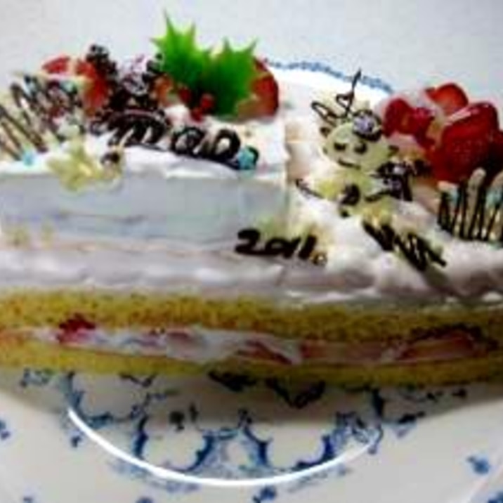ふわんふぁん 天ぷら粉で簡単クリスマスケーキ ふわんふぁん 天ぷら粉で簡単クリスマスケーキ